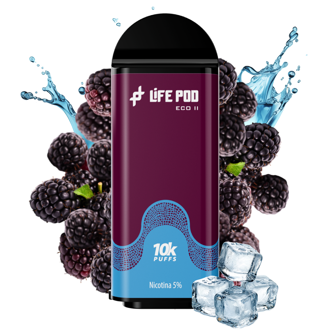 KIT LIFE POD ECO 2 - BLACKBERRY ICE  10.000 PUFF SEMI DESECHABLE 2