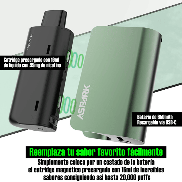 ASPARK  SEMI-DESECHABLE EMAG 20000 PUFF 2