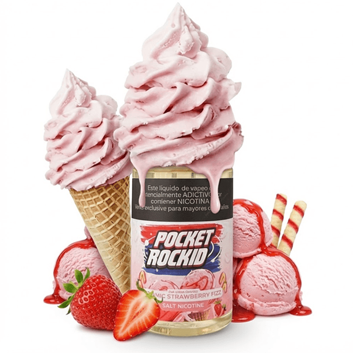 POCKET ROCKID Salt 30MG – Cosmic Strawberry Fizz 1