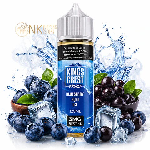 kings Crest Fruits Blueberry Acai Ice 120ml - Arándanos Hielo