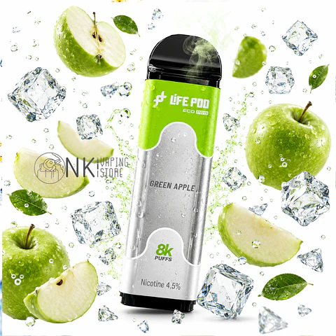 LIFE POD REFILL 8000 PUFF - GREEN APPLE 