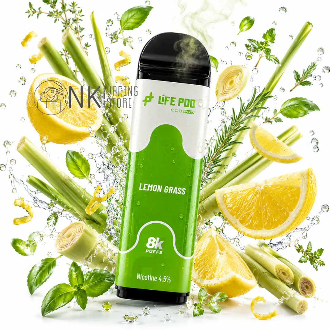 LIFE POD REFILL 8000 PUFF - LEMON GRASS 1