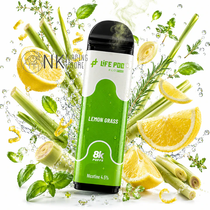 LIFE POD REFILL 8000 PUFF - LEMON GRASS 1
