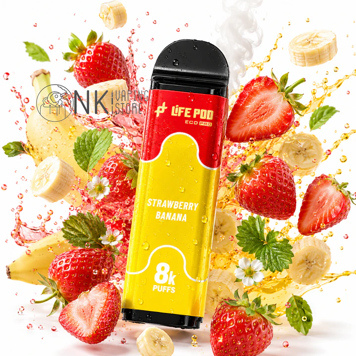 LIFE POD REFILL 8000 PUFF - STRAWBERRY BANANA  1