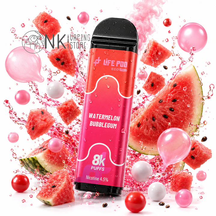 LIFE POD REFILL 8000 PUFF - WATERMELON BUBBLEGUM  1