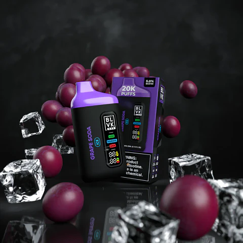 BLVK BAR DESECHABLE 20K PUFF -  GRAPE SODA ICE