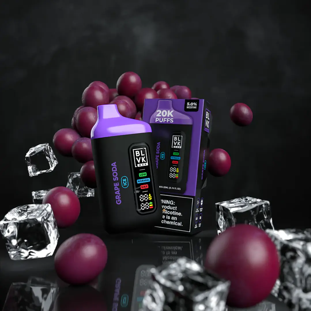 BLVK BAR DESECHABLE 20K PUFF -  GRAPE SODA ICE 1