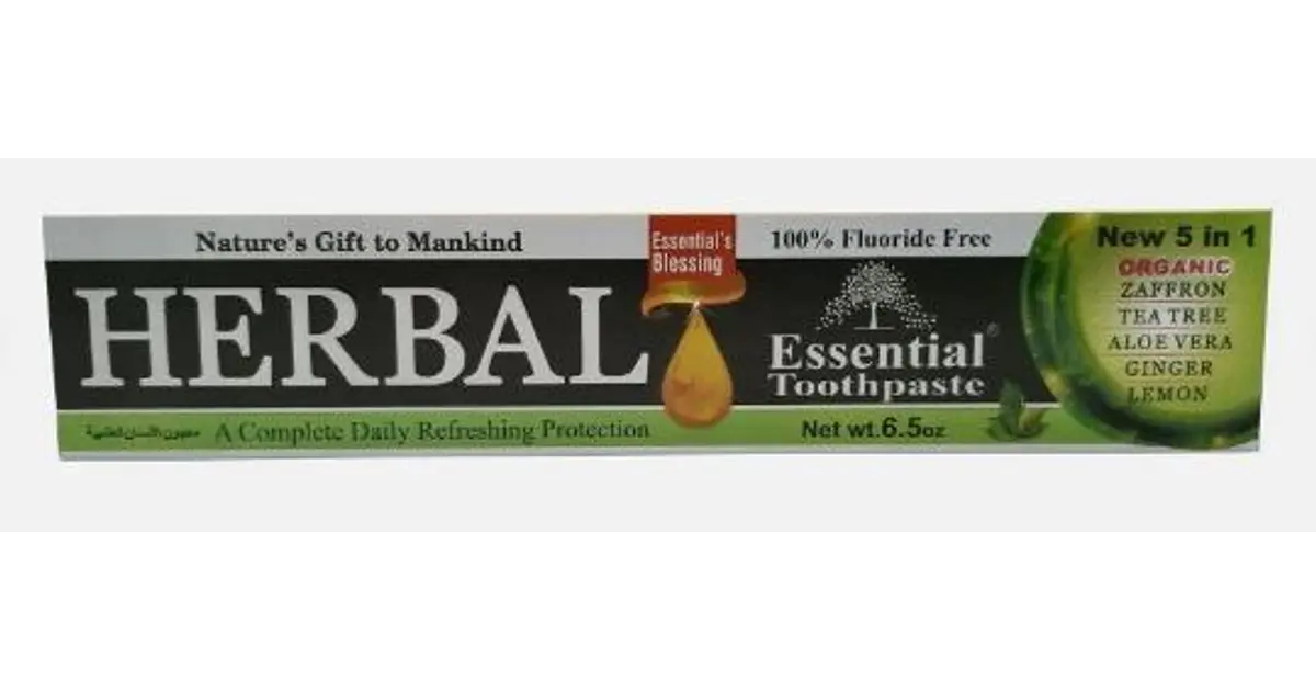 Herbal Toothpaste Organic, 100% Fluoride Free, Vegetable Bas