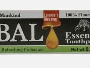 Herbal Toothpaste Organic, 100% Fluoride Free, Vegetable Base, 5 IN 1 6.5 OZ