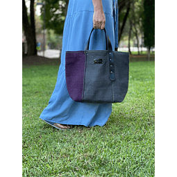 Handbag Dominique Grey Purple