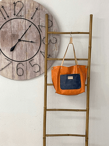 Leather Collection - the tote (orange)