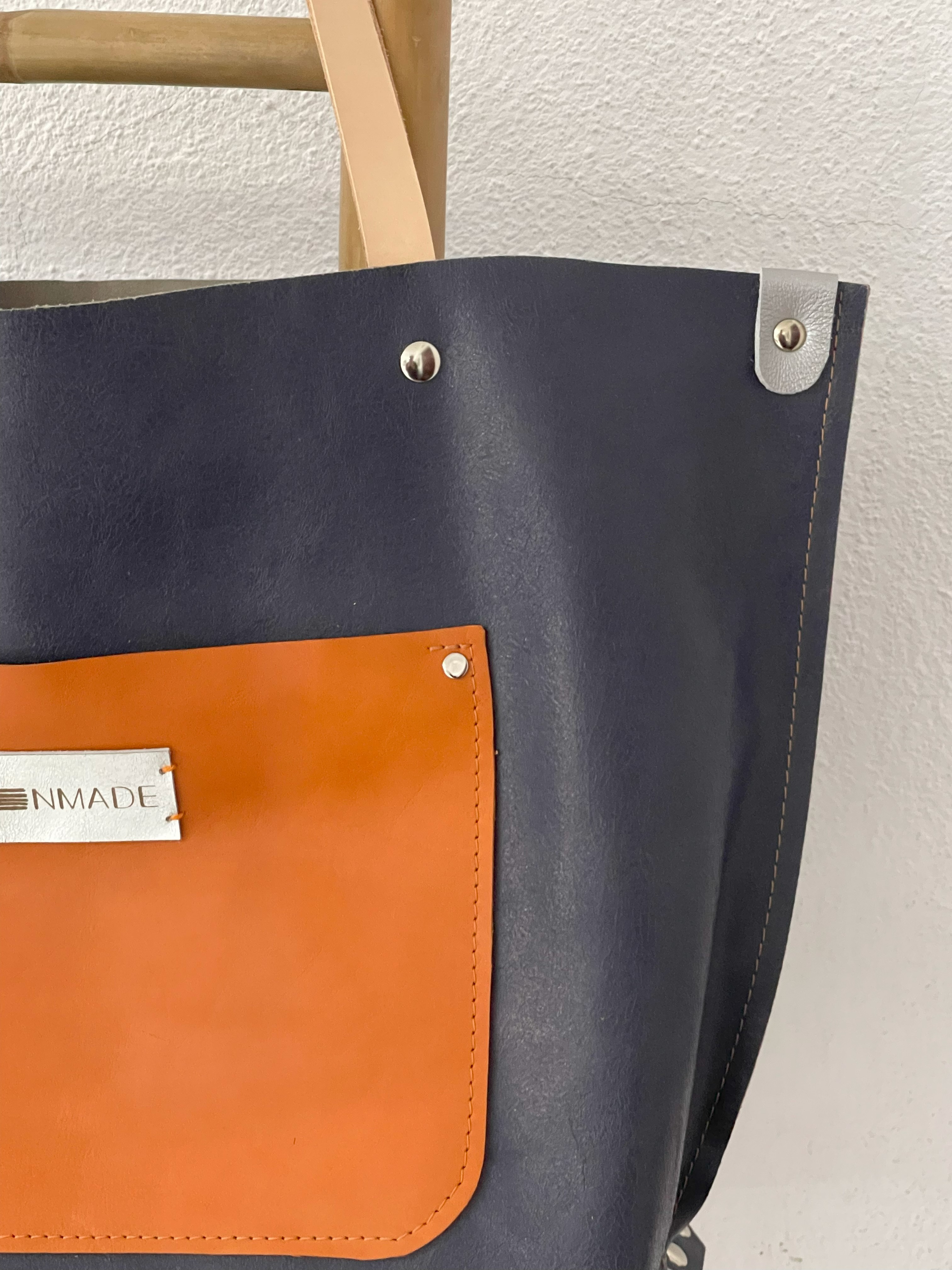 Leather Collection - the tote (blue)