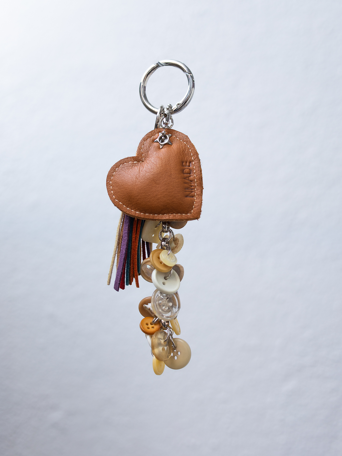 Bag Charm Brown Heart 2