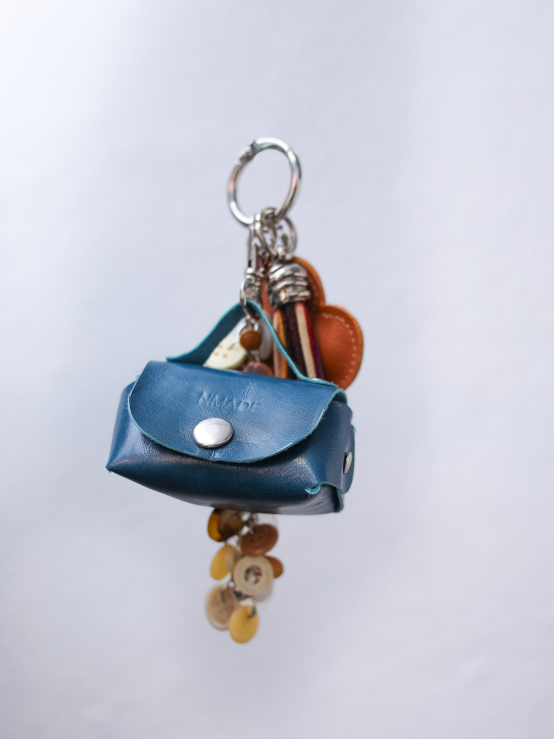 Bag Charm Brown Heart 1