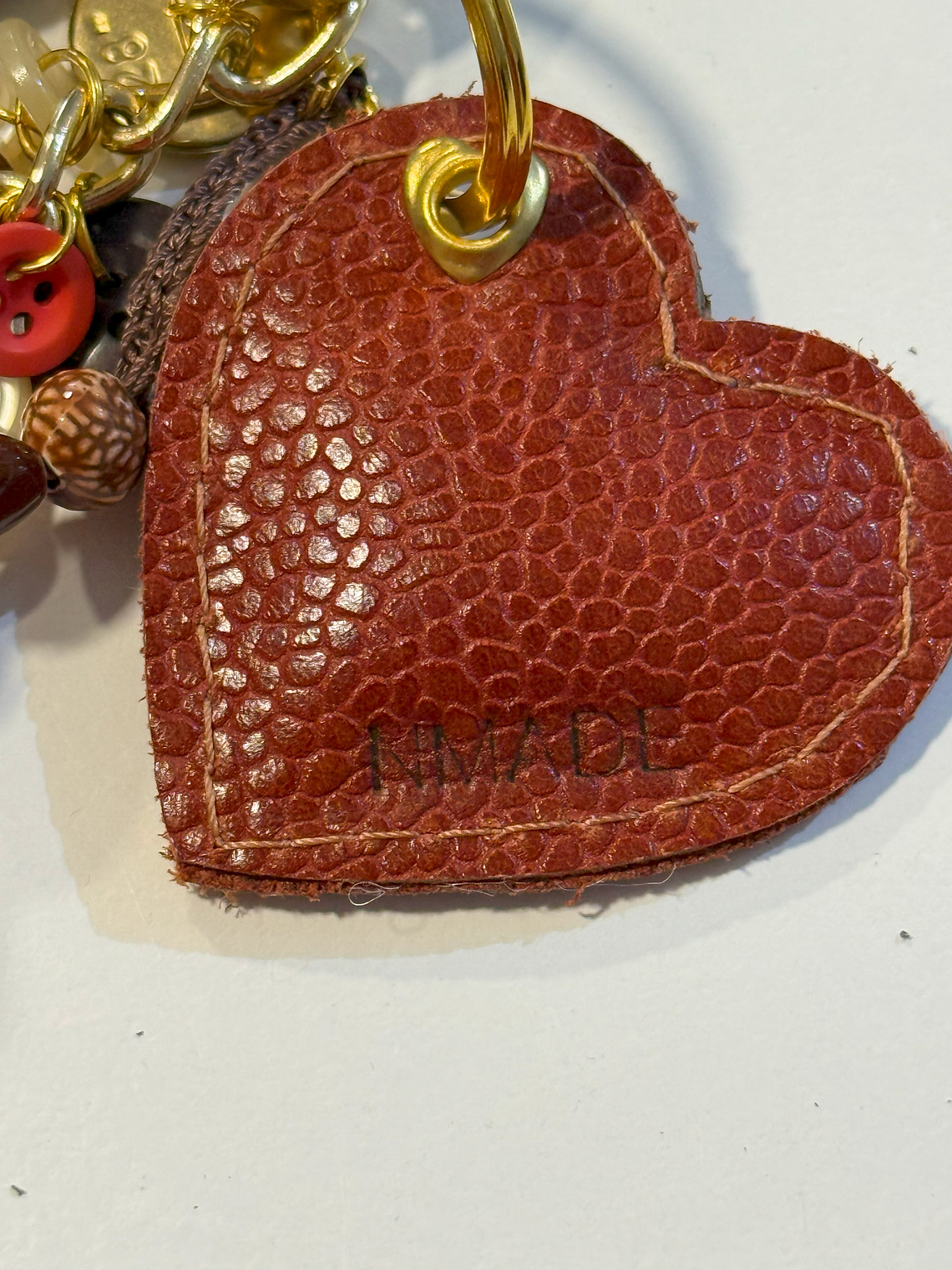 Bag Charm Terracota Heart 3