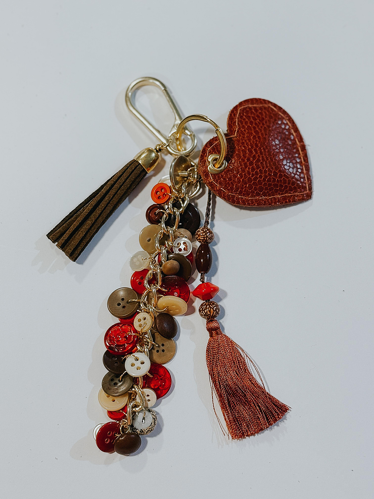 Bag Charm Terracota Heart 1