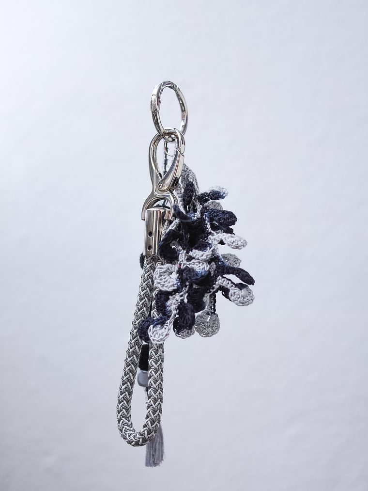 Bag Charm Grey & Black 2