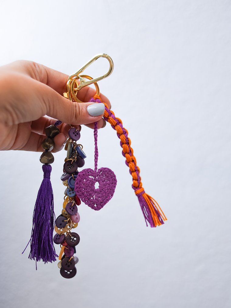 Bag Charm Purple 1