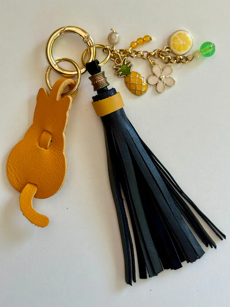 Bag Charm Yellow Cat 2