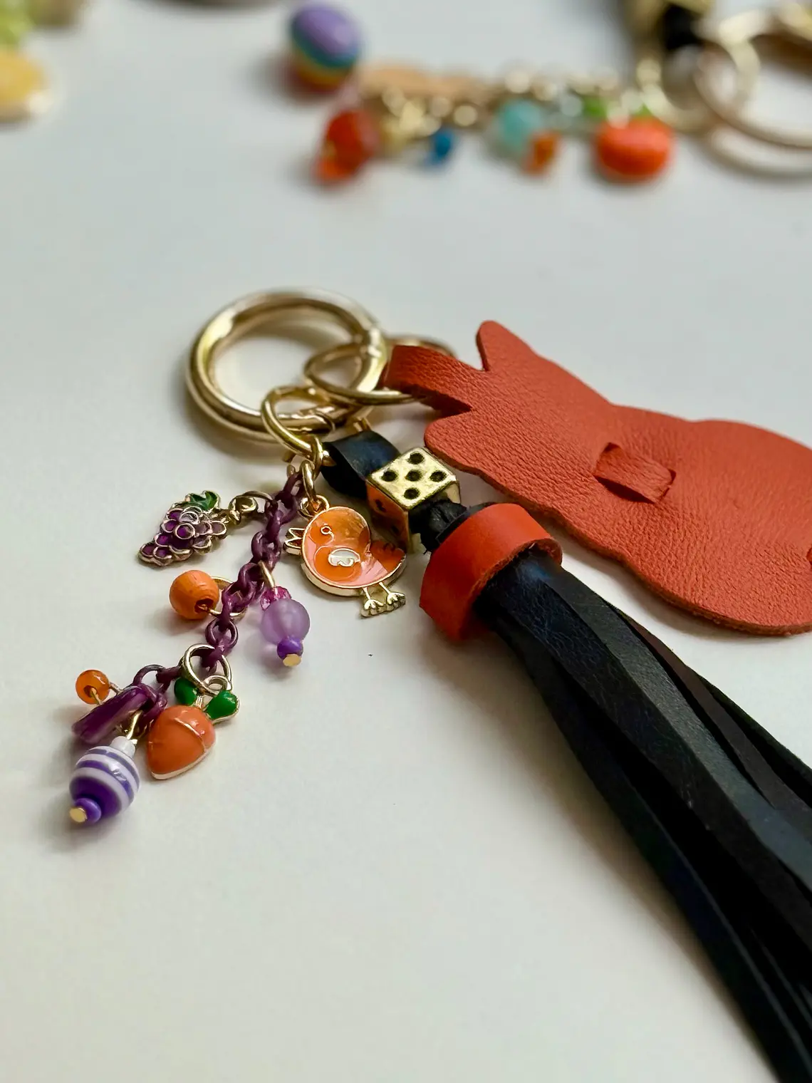 Bag Charm Orange Cat 1