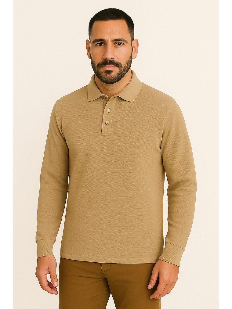 Polera Polo Kupol Manga Larga Hombre OX. 3