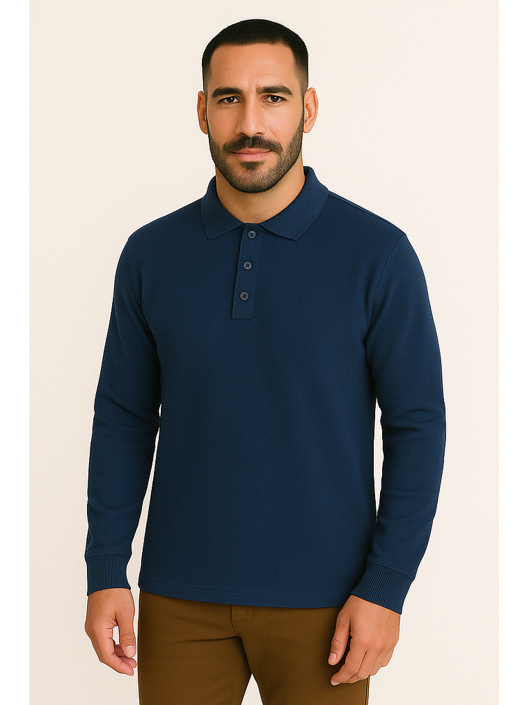 Polera Polo Kupol Manga Larga Hombre OX. 4