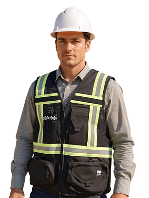 CHALECO ALTA VISIBILIDAD ULTRA NEGRO