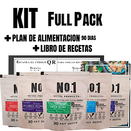 Full Pack (1 un de cada referencia) + PLAN DE ALIMENTACION 90 DIAS + LIBRO DE RECETAS+ ENVIO GRATIS