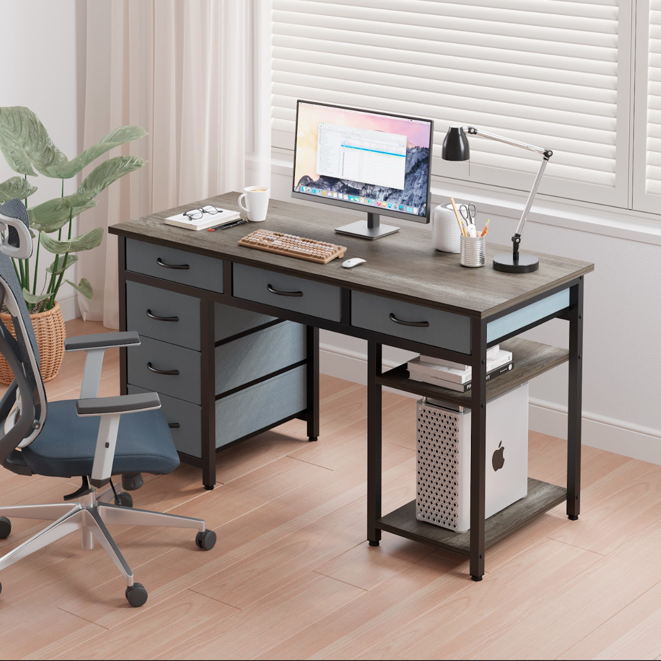 Escritorio Ejecutivo Seis Cajones Tela  1