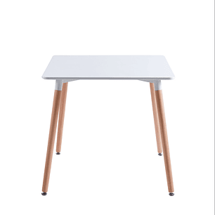 Mesa Cuadrada de Comedor Eames Blanca 80x80cm 