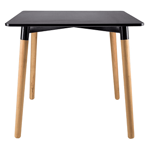 Mesa Cuadrada de Comedor Eames 80x80cm - Negra