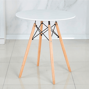 Mesa de Comedor Eames 80cm redonda Blanca