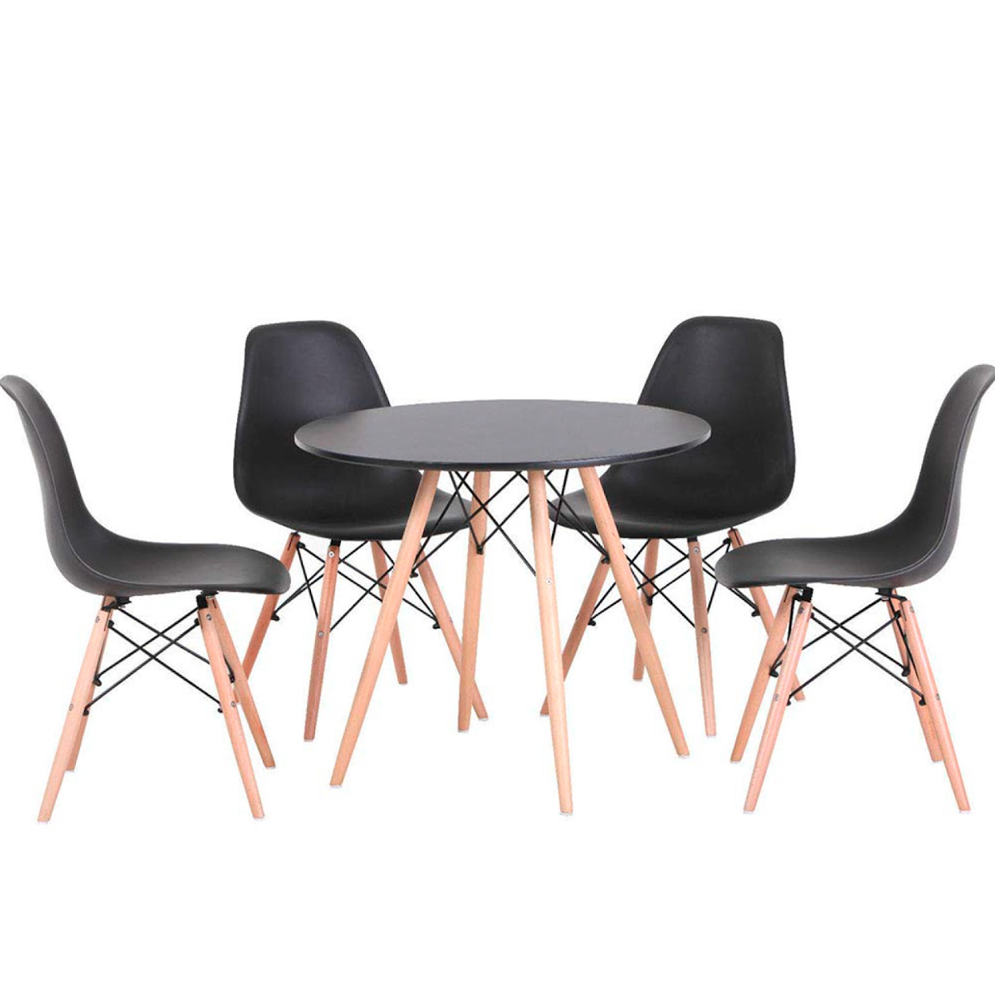 Mesa Eames 80cm redonda Negra 3