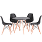 Mesa Eames 80cm redonda Negra - Miniatura 3