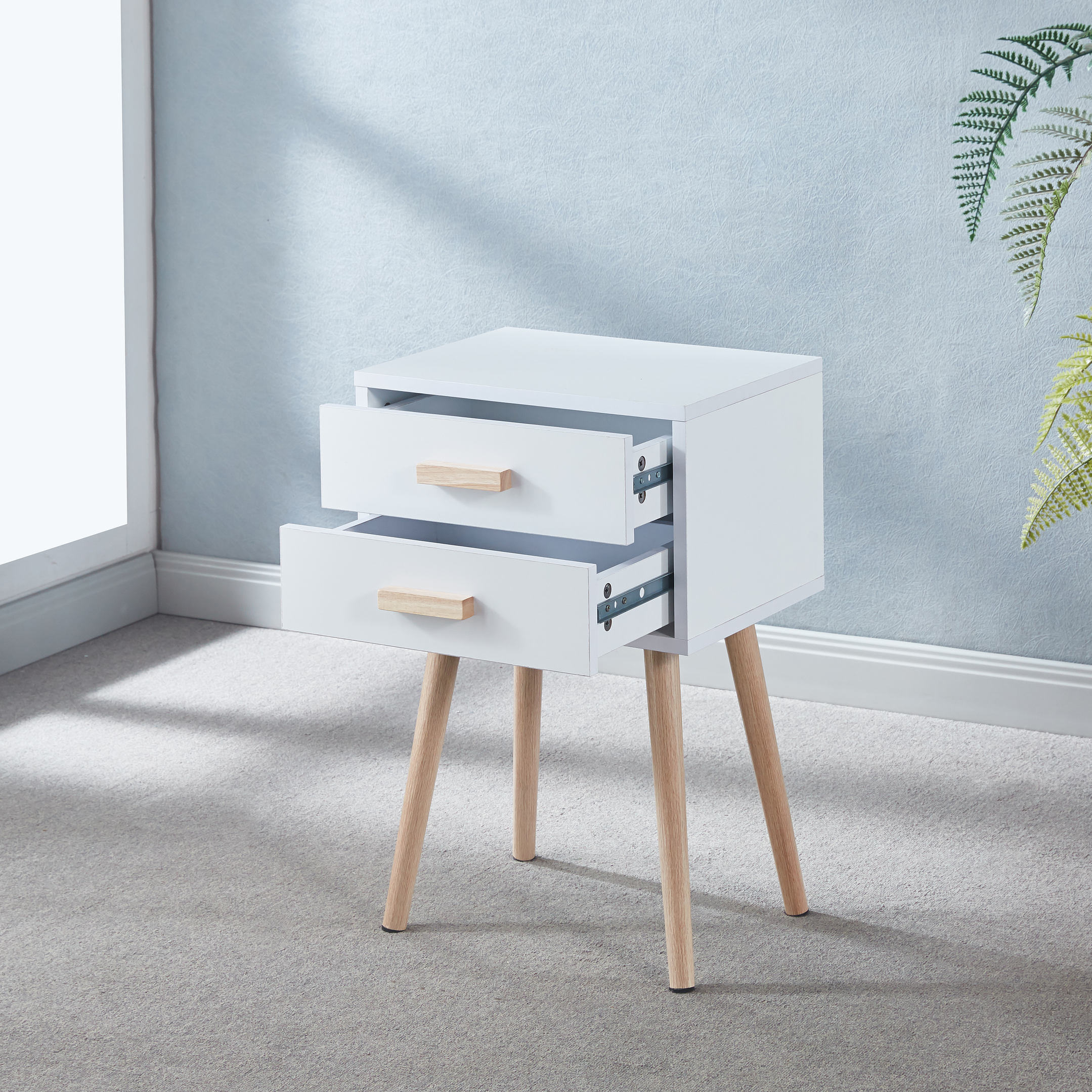 Velador Eames Doble Blanco 2