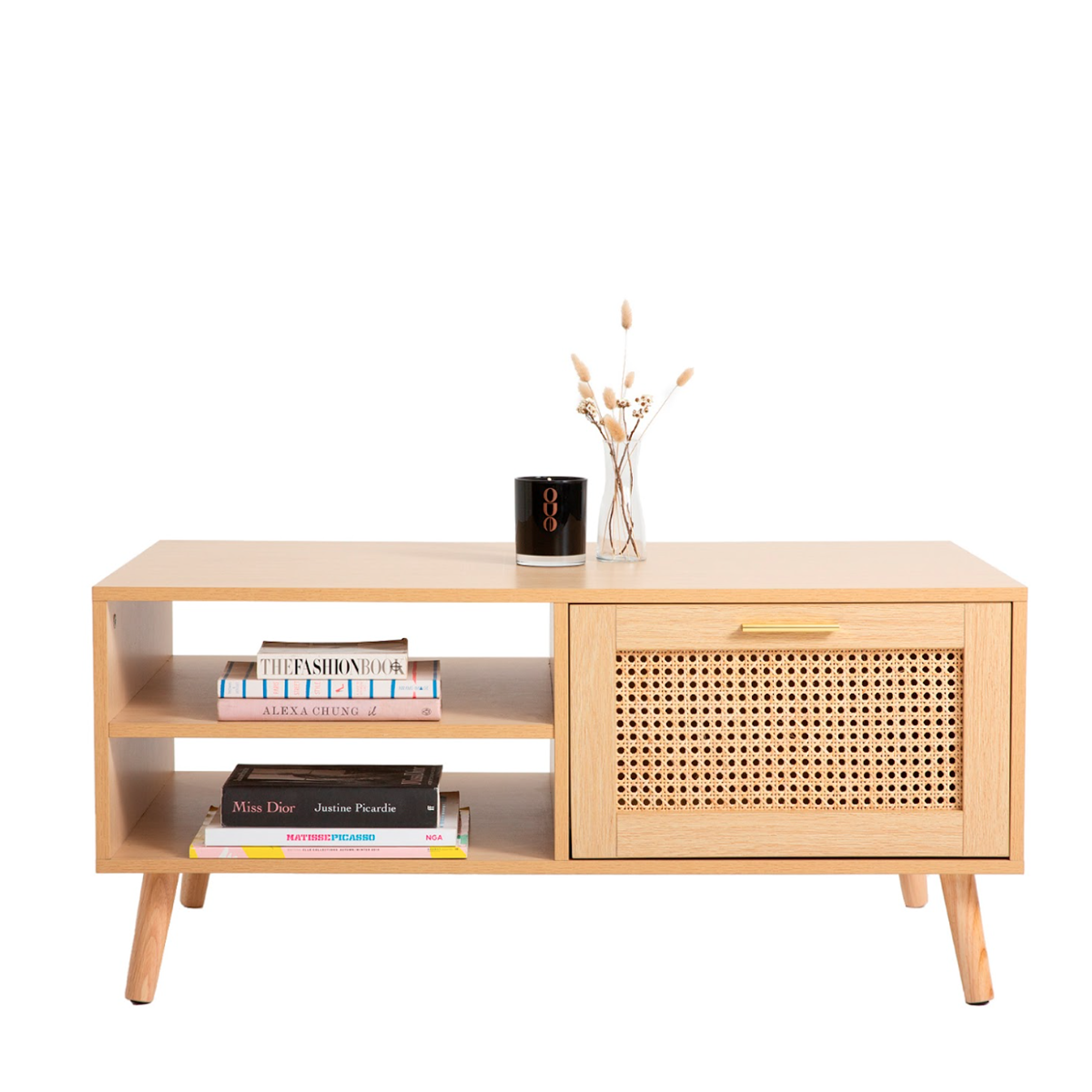 Mesa de Centro con Rattan y Madera 3