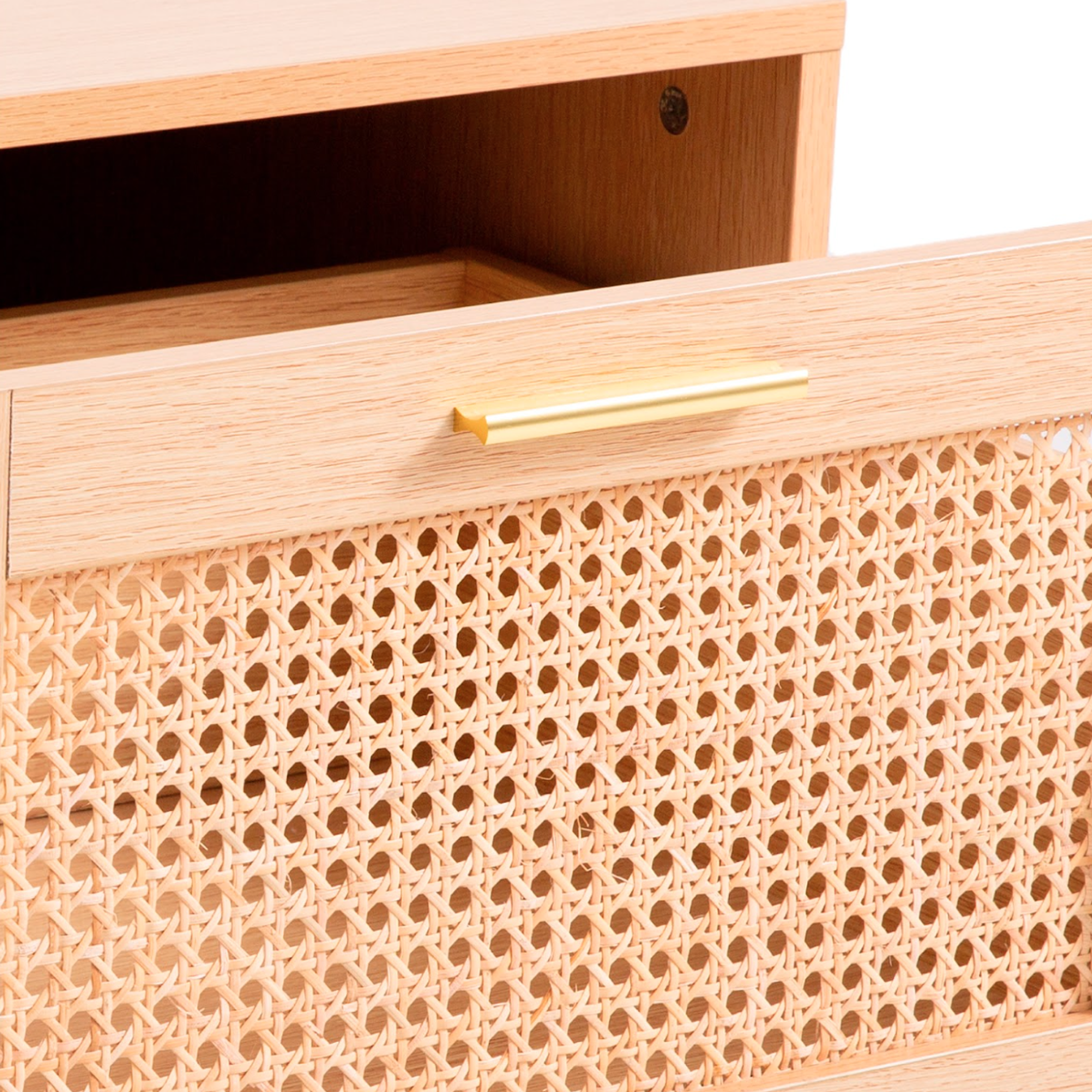 Mesa de Centro con Rattan y Madera 4