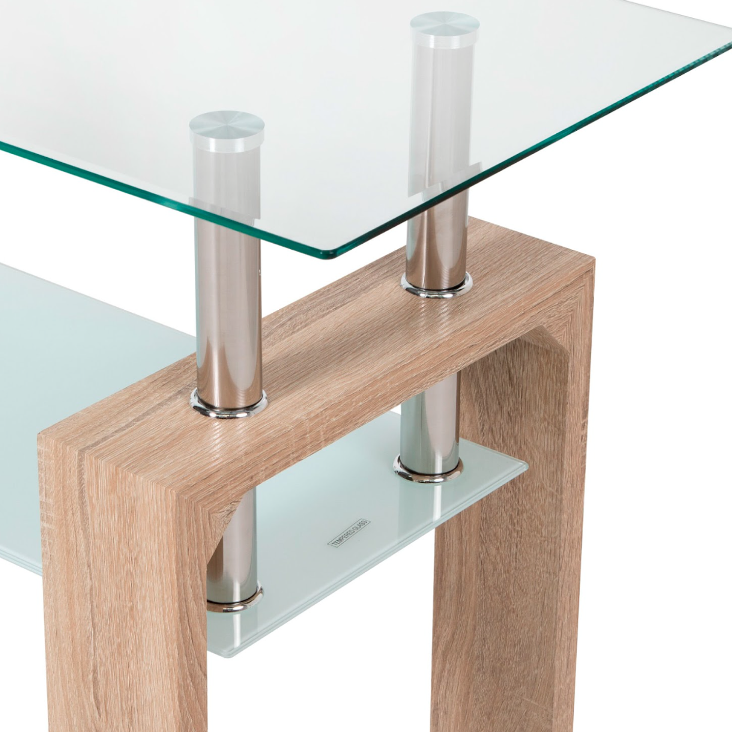 Mesa de Arrimo Rectangular de Vidrio 3