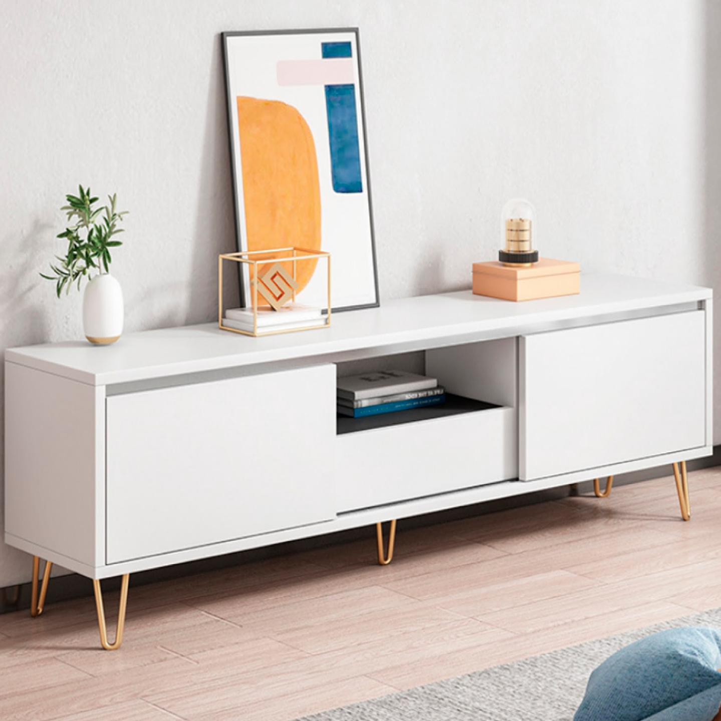 Rack de TV Cajones Simply White 3