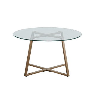 Mesa de Centro de Vidrio y Metal 80cm