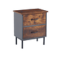 Velador Dos Cajones Metal Rústico - Miniatura 2