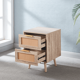 Velador Eames Mesh Doble Madera Oscura