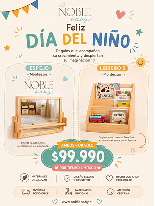 Librero + Espejo Montessori