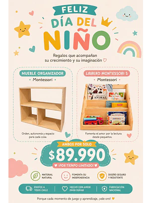 Librero + Organizador Montessori