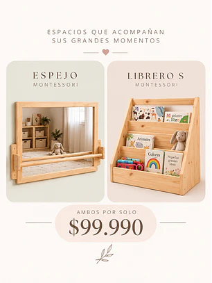 Librero + Espejo Montessori