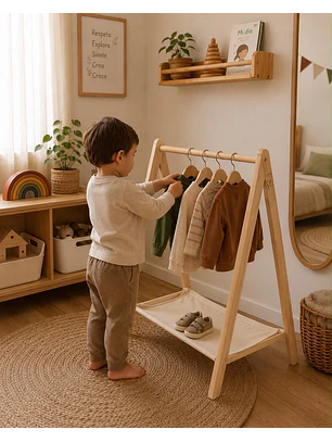 Perchero Plegable montessori