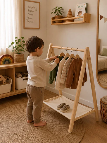 Perchero Plegable montessori 1