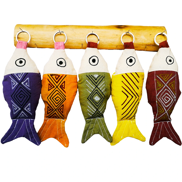 Llavero Artesanal Pescadito de la Selva 2