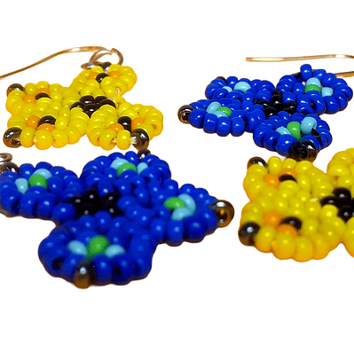 Aretes de Mariposa Alas de Color