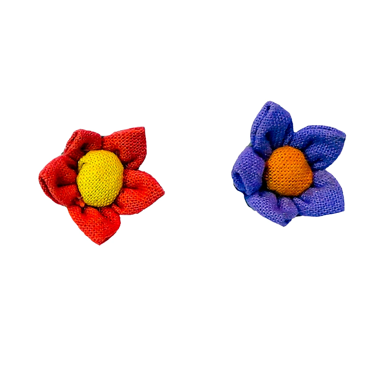 Aretes de Tela Margaritas Mágicas 2